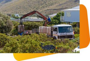 daruzás építkezésekhez szállítással rakodással