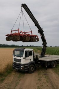 mezőgazdasági gépek szállítása